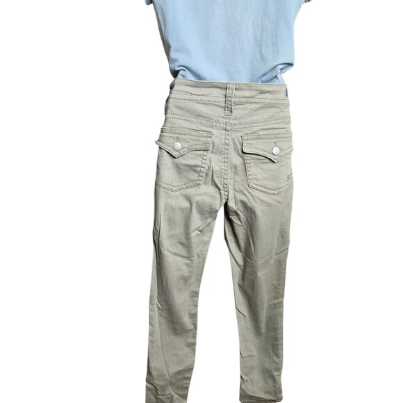 Seven 7 Womens Jeans Size 6 Green Starlette Crop Stretch Button Closure Pockets‎ - Picture 6 of 8